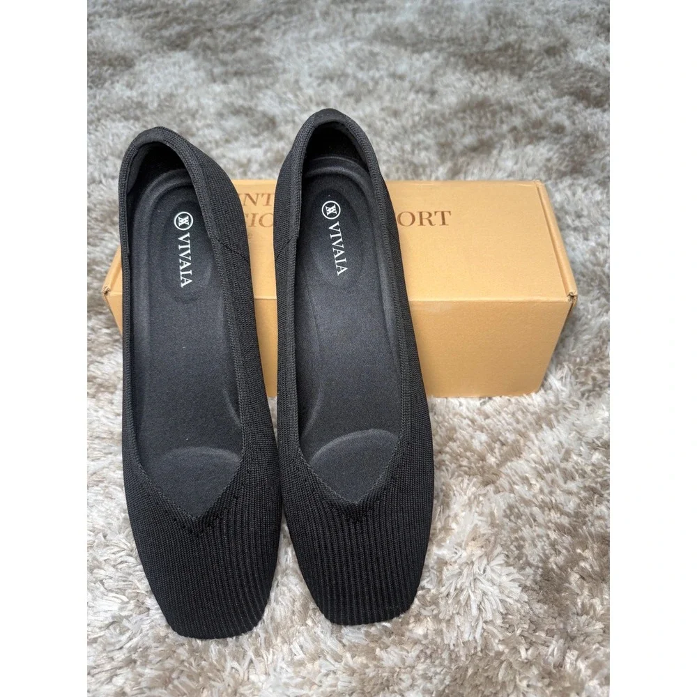 VIVAIA Square-Toe V-Cut Flats (Margot™ 2.0) EU 36/‎ US 5.5-6